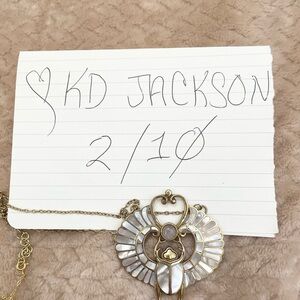 Gold Vermeil and Mother Of Pearl Scarab Necklace